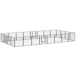 24 Panel Dog Playpen for Small and Medium Dogs with Lockable Door, or Indoor/Outdoor Use, DIY Shape Pet Playpen, 189" x 189" x 32"