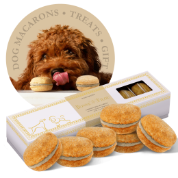 Dog Macarons - Count of 6 (Dog Treats | Dog Gifts) (Flavor: Peanut Butter)