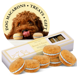 Dog Macarons - Count of 6 (Dog Treats | Dog Gifts) (Flavor: Vanilla)