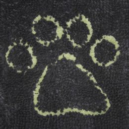 DGS Pet Products Dirty Dog Door Mat Small Mocha Brown 23" x 16" x 2" (Color: Cool Grey/Lime Green, size: small)